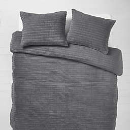 Dormify Grey Sherpa Comforter and Sham Set - Twin/Twin XL