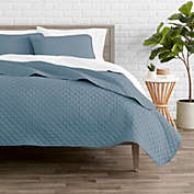 Bare Home Premium 2 Piece Coverlet Set - Diamond Stitched - Ultra-Soft Luxurious Lightweight All Season Bedspread (Twin/Twin XL, Coronet Blue)