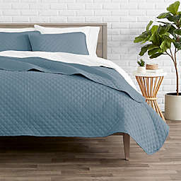 Bare Home Premium 3 Piece Coverlet Set - Diamond Stitched - Ultra-Soft Luxurious Lightweight All Season Bedspread (Twin/Twin XL, Coronet Blue)