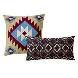 Greenland Home Fashions Southwest Geometric Motifs And Zippered Decorative Pillow Set - 2 - Piece - Earth Tones 18