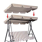 Stock Preferred 300D Replacement Swing Top Cover Canopy in 74&#39;&#39;x45" Khaki