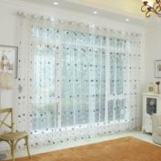 Dolce Mela Home Decorative Window Sheer Curtain Panel, Pearly