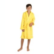 Leveret Kids Fleece Hooded Robe Classic Solid Color