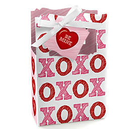 Big Dot of Happiness Conversation Hearts - Valentine's Day Party Favor Boxes - Set of 12