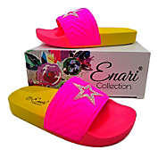 ENARI Toddler Girl Pink Slide Sandals Size 11