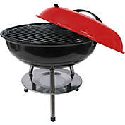Lexi Home 14 in. Kettle BBQ Charcoal Grill with Lid