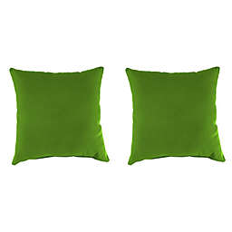 Jordan Manufacturing Set of two Outdoor Square Toss Pillows Green