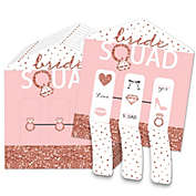 Big Dot of Happiness Bride Squad - Rose Gold Bridal Shower or Bachelorette Party Game Pickle Cards - Pull Tabs 3-in-a-Row - Set of 12