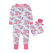 Sleep On It Infant Girls English Rose Zip-Front Coverall Pajama