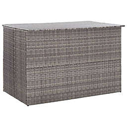 vidaXL Patio Storage Box Gray 59.1