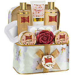 Lovery Bath And Body Gift Basket - Honey Almond - Home Spa Set
