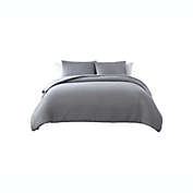 The Nesting Company Palm 3 Piece Comforter Set - Queen - Charcoal