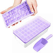 Kitcheniva Ice Cube Tray Container With Lid, Purple