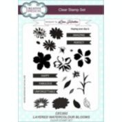 Creative Expressions Layered Watercolour Blooms A5 Clear Stamp Set