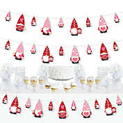 Big Dot of Happiness Valentine Gnomes - Valentine&#39;s Day Party DIY Decorations - Clothespin Garland Banner - 44 Pieces