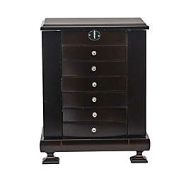 Kitcheniva Large Wooden Jewelry Box Armoire Cabinet