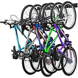 Garage Bike Rack, Wall mounted Bicycle Storage Hanger, 6 Adjustable Hooks Universal for Indoor & Home Use