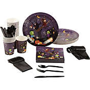 Blue Panda Spooky Halloween Party Bundle, Includes Plates, Napkins, Cups, and Cutlery (24 Guests,144 Pieces)