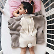 Laurenza&#39;s Grey Easter Knit Bunny Blanket