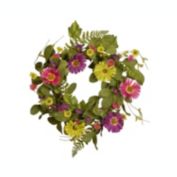 National Tree Company Decorative 22" Spring Wreath with Gerbera Daisy