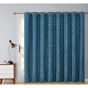 THD Sally Lattice Flocked 100% Blackout Grommet Patio Door Panel