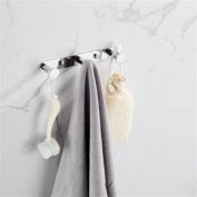 Infinity Merch Towel Robe Coat Rack Rows of Three Hooks in Silver