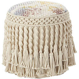 Mina Victory Life Styles AQ407 Indoor Pouf - Multicolor 18