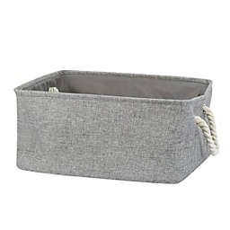 Unique Bargains Fabric Storage Basket with Dual Handles Collapsible Storage Bins for Laundry Clothes Storage, Reusable Organizer for Bedroom Office Closet, Gray Large