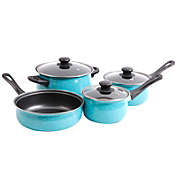 Gibson Home Casselman 7 piece Cookware Set in Turquoise