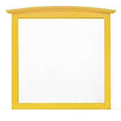 Passion Furniture 37 in. x 35 in. Classic Rectangle Framed Dresser Mirror - Yellow