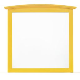 Passion Furniture 37 in. x 35 in. Classic Rectangle Framed Dresser Mirror - Yellow