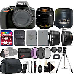 D5600 Digital SLR Camera + 18-55mm + AF-S 40mm f/2.8G Lens Accessory Bundle