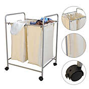 Stock Preferred Laundry Cart Clothes Storage Basket in 2x Waterproof Bags