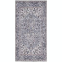 Nicole Curtis Machine Washable Series 1 Vintage Indoor Area Rug Grey 2' x 3'9\