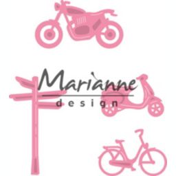 Marianne Design Village Decoration set 3 bikes