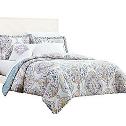 Saltoro Sherpi Chania 8 Piece King Bed Set with Floral Print The Urban Port, Multicolor-