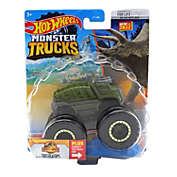 Hot Wheels Monster Trucks 1 64 Scale Jurassic World Triceratops, Includes Connect & Crash Car