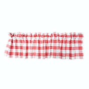 C&F Home Franklin Coral Window Valance Curtain Set of 2 Window Curtain Buffalo Check Gingham Plaid Woven Coral Red White Spring Summer Cotton