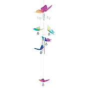 Zingz & Thingz 22" Pink and Blue Rainbow Butterfly Outdoor Wind Chimes