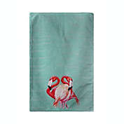 Betsy Drake Two Flamingos - Aqua Beach Towel