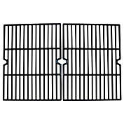 Outdoor Living and Style 2pc Matte Cast Iron Cooking Grid for Charbroil, Hamilton Beach Gas Grills 24.75"