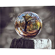 Great Art Now Pop of Color Glass Sphere by Color Me Happy 20-Inch x 16-Inch Canvas Wall Art