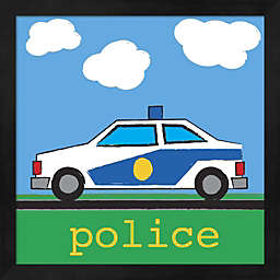 Great Art Now Police by Melanie Parker 13-Inch x 13-Inch Framed Wall Art