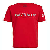 Calvin Klein Big Boy&#39;s Bold Icon T-Shirt Red Size 8