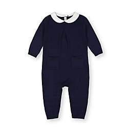 Hope & Henry Baby Romper with Peter Pan Collar (Peacoat Peter Pan, 3-6 Months)