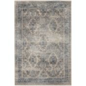 kathy ireland Home Malta MAI12 Blue/Ivory/Beige Indoor Area Rug - 5'3 x 7'7