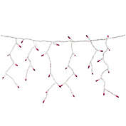 Northlight 100 Count Pink Mini Icicle Christmas Lights - 3.5 ft White Wire