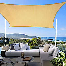 e-joy 20' x 20' Rectangle Sun Shade Sail UV Block Canopy for Patio Backyard Lawn Garden Outdoor Activities