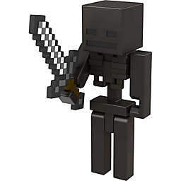 Minecraft Craft-A-Block Wither Skeleton Figure, Authentic Pixelated Video-Game Character