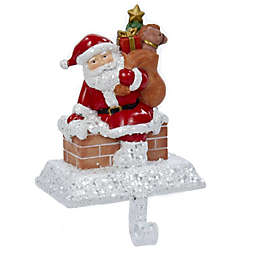 Santa with Gift Box Stocking Holder J8941 New